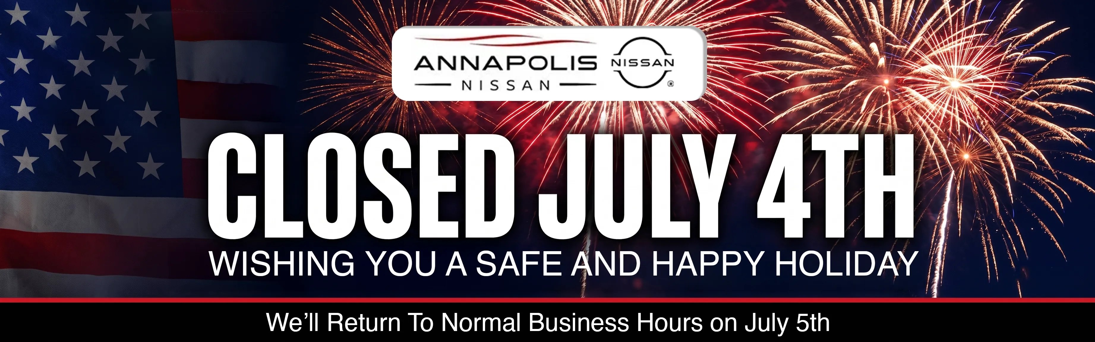 %DEALERSHIP% will be closed for the 4th of July